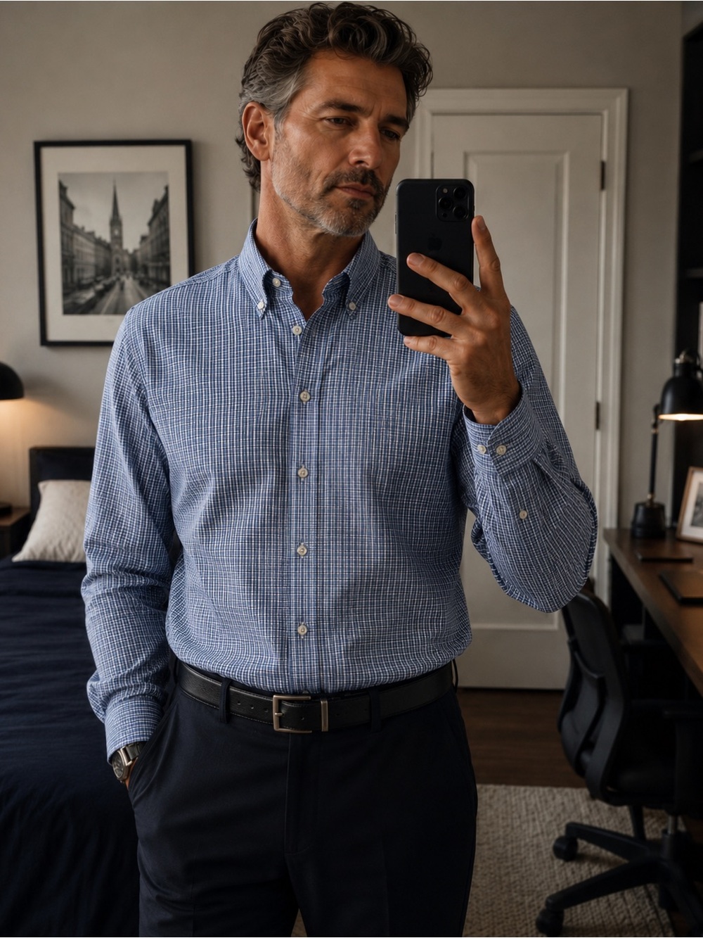 Paul Fredrick Blue Dress Shirt